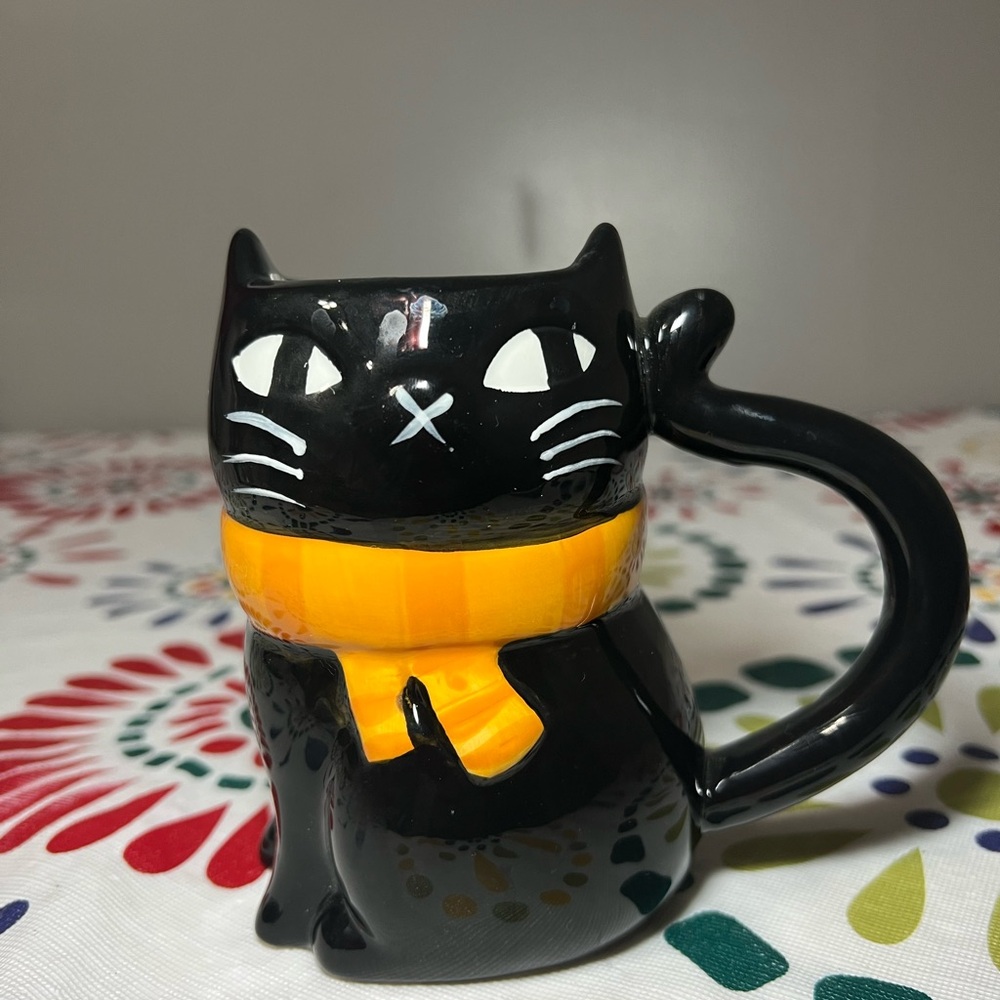 Hyde & EEK! Earthenware Black Cat Mug Halloween